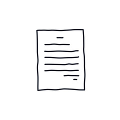 Document license or contract icon logo sign Hand drawn ink sketch Decorative paper element Doodle abstract design style Fashion print for clothes greeting invitation card flyer banner poster cover ad
