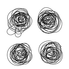 Tangled scribble logo icon sign Hand drawn ink sketch Decorative scrapbooking element Doodle abstract chaos design style Fashion print for clothes greeting invitation card flyer banner poster cover ad