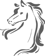 年賀2026　年賀状　2026　午年　馬年　馬　うま年　墨絵　水墨画　日本画　手描き　水彩　イラスト