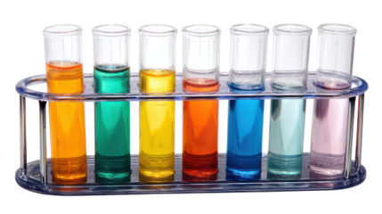 Rainbow Chemistry: A Spectrum of Solutions in Test Tubes, Exploring Scientific Possibilities and Laboratory Discoveries with Colorful Liquid Compounds.