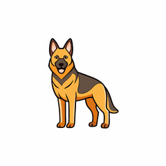 vector illustration of a dog