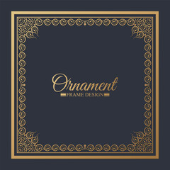 Elegant gold decorative frame design background