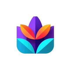 Obraz premium Colorful floral design with butterfly and leaves in nature style