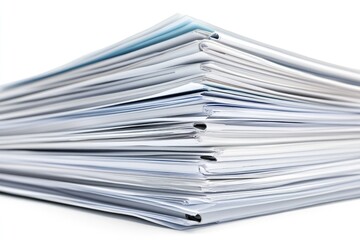 A large stack of papers, documents, and files, signifying paperwork and office work.