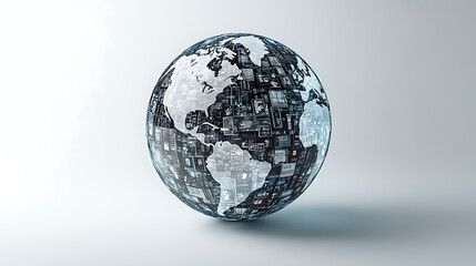 Artistic World Map Designs: Global Geography Meets Architecture & Tech Visualization