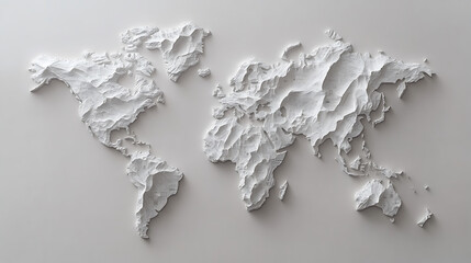 Artistic World Map Designs: Global Geography Meets Architecture & Tech Visualization