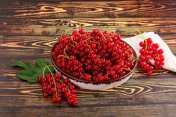 Ripe and juicy red currants berry