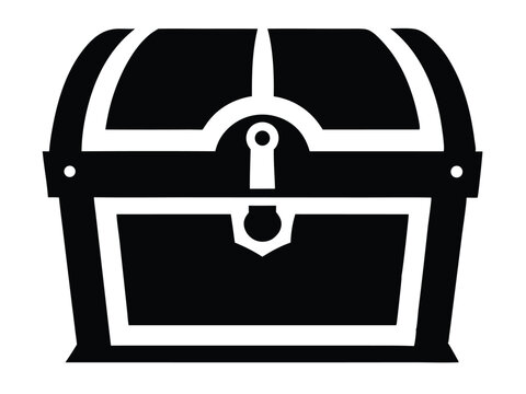 recommend clip art: wooden treasure chest silhouette, treasure chest flat vector icon. Treasure chest vector silhouette icon illustration