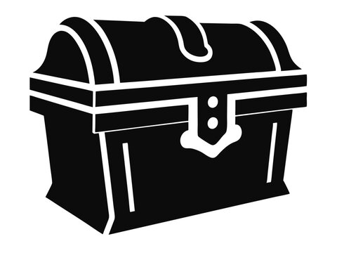 recommend clip art: wooden treasure chest silhouette, treasure chest flat vector icon. Treasure chest vector silhouette icon illustration