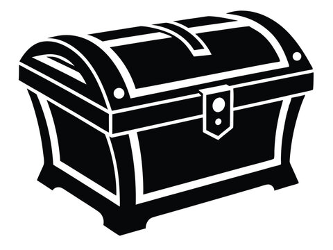 recommend clip art: wooden treasure chest silhouette, treasure chest flat vector icon. Treasure chest vector silhouette icon illustration