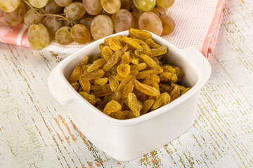 Sweet dry yellow honey raisin