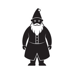 Festive Black Santa Illustration for Christmas Theme