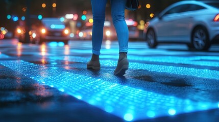 Fototapeta premium Neon City Walk