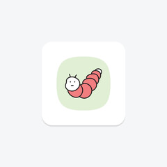 Silkworm, vector, pixel perfect, illustrator file