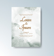 Wedding invitation with abstract watercolor background