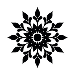 black and white flower