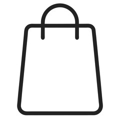 shopping bag minimal silhouette icon