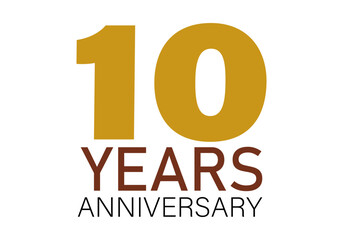 Década o diez años dorada de aniversario 