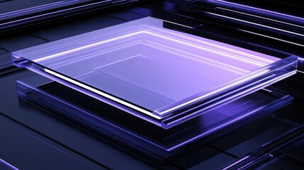 Abstract glass structure, modern design