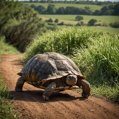 Obraz premium Tommy the Tortoise’s Slow and Steady
