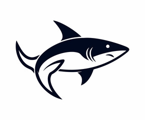 Obraz premium Powerful Shark Silhouette Design for Branding or Graphic Use