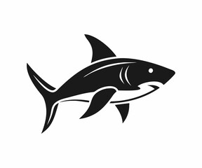 Powerful Shark Silhouette Design for Branding or Graphic Use