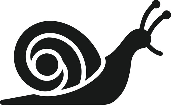 recommend clip art: Simple black and white snail silhouette.