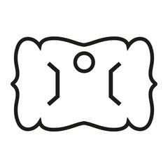 Bow display card icon vector. Hair bow card illustration sign. Hair clip card symbol or logo.