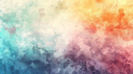 Obraz premium Abstract Watercolor Background with Blue, Orange, and Pink Hues