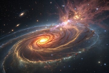 Majestic Spiral Galaxy A Cosmic Dance of Light and Energy