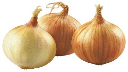 Obraz premium Golden Onions: A Trio of Rustic Still Life