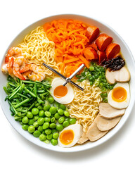 Japanese food illustrator on white background