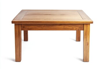 Simple, square wooden coffee table