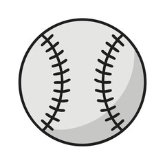 Baseball with Visible Stitching Icon Design