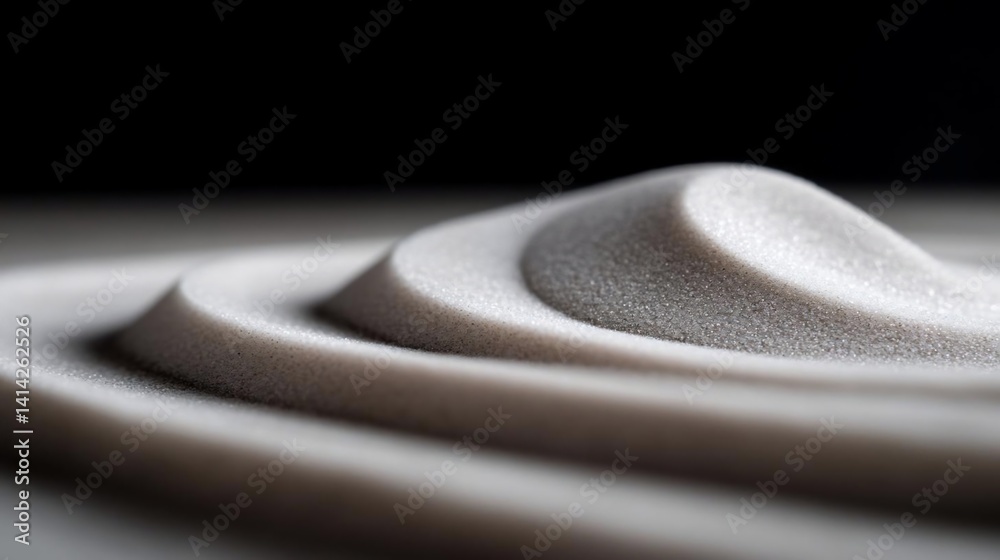 Poster Close-up view of abstract textured formation with a gradient color. The composition has blurred background and soft lighting emphasizing the layered structure