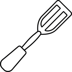 Spatula Icon Vector | Cooking, Baking & Kitchen Tool Line Art