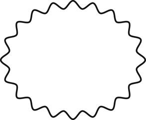 Starburst sticker set - collection of special offer sale oval and round shaped sunburst labels and badges. Promo stickers with star edges. 