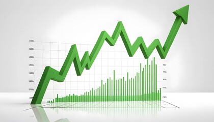Obraz premium Analyzing financial growth trends virtual environment graphical representation data insight business strategy