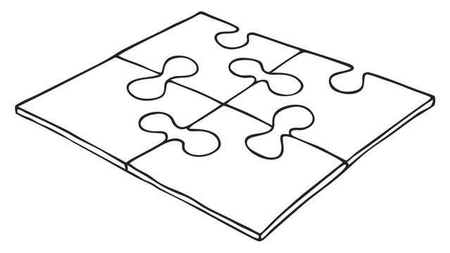 recommend clip art: Puzzle pieces icon vector illustration for business strategy teamwork and problem solving concept design