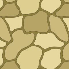 Seamless gold-toned pattern with soft, stone-like organic shapes for nature-inspired designs.