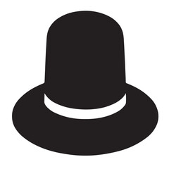 Hat Silhouette Vector – Fashion Headwear Clipart, Black Hat Outline, Stylish Hat Icon
