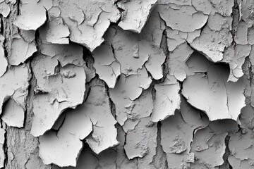 Obraz premium Cracked, peeling paint texture in monochrome