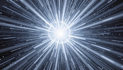 Obraz premium Radiant starburst action cosmic space digital visual abstract environment dynamic perspective light exploration