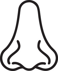 Nose Outline Icon Facial Feature, icon, vector