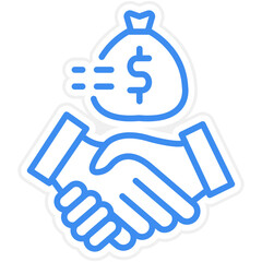 Handshake icon style