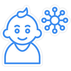 Children Psychology icon style