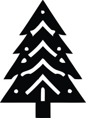 Christmas Trees vector silhouette illustration 