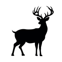 Bold deer head silhouette
