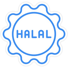Halal Sign icon style