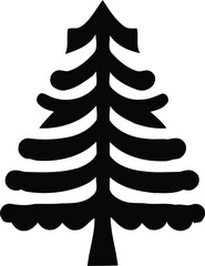 Christmas Trees vector silhouette illustration 